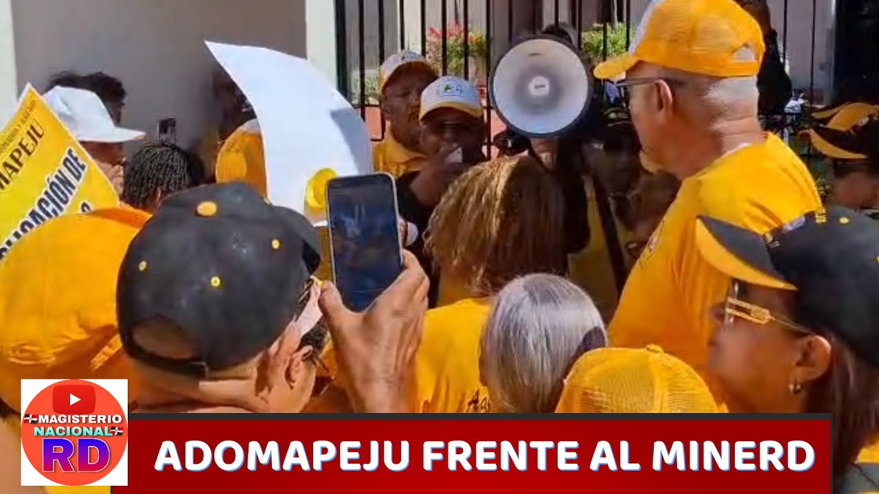 ADOMAPEJU reclama frente al MINERD