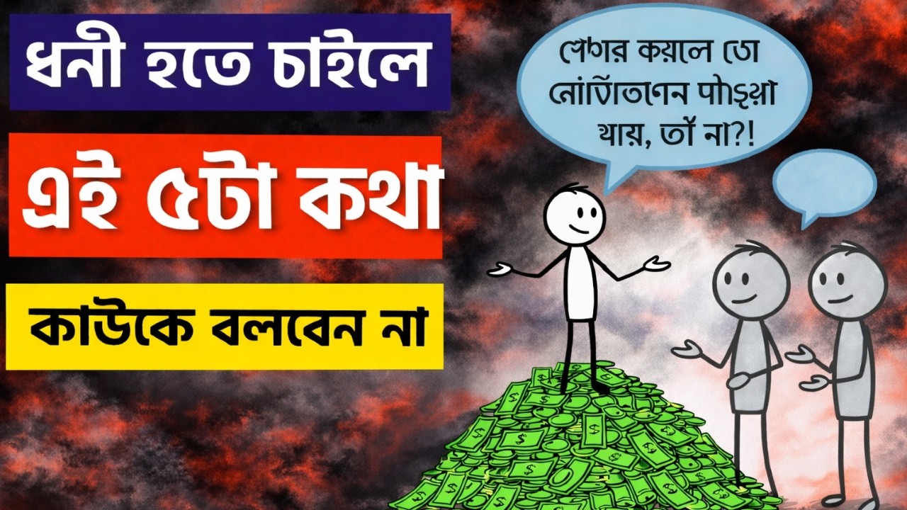 ধনী হতে চাইলে এই ৫টি কথা কাউকে বলবেন না | সফল মানুষের গোপন অভ্যাস |  Rich People Secret
