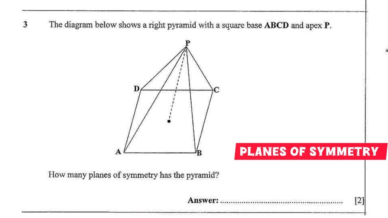 Planes of Symmetry in a Square-Based Pyramid 🧠 | 2025 Exam Prep Geometry
