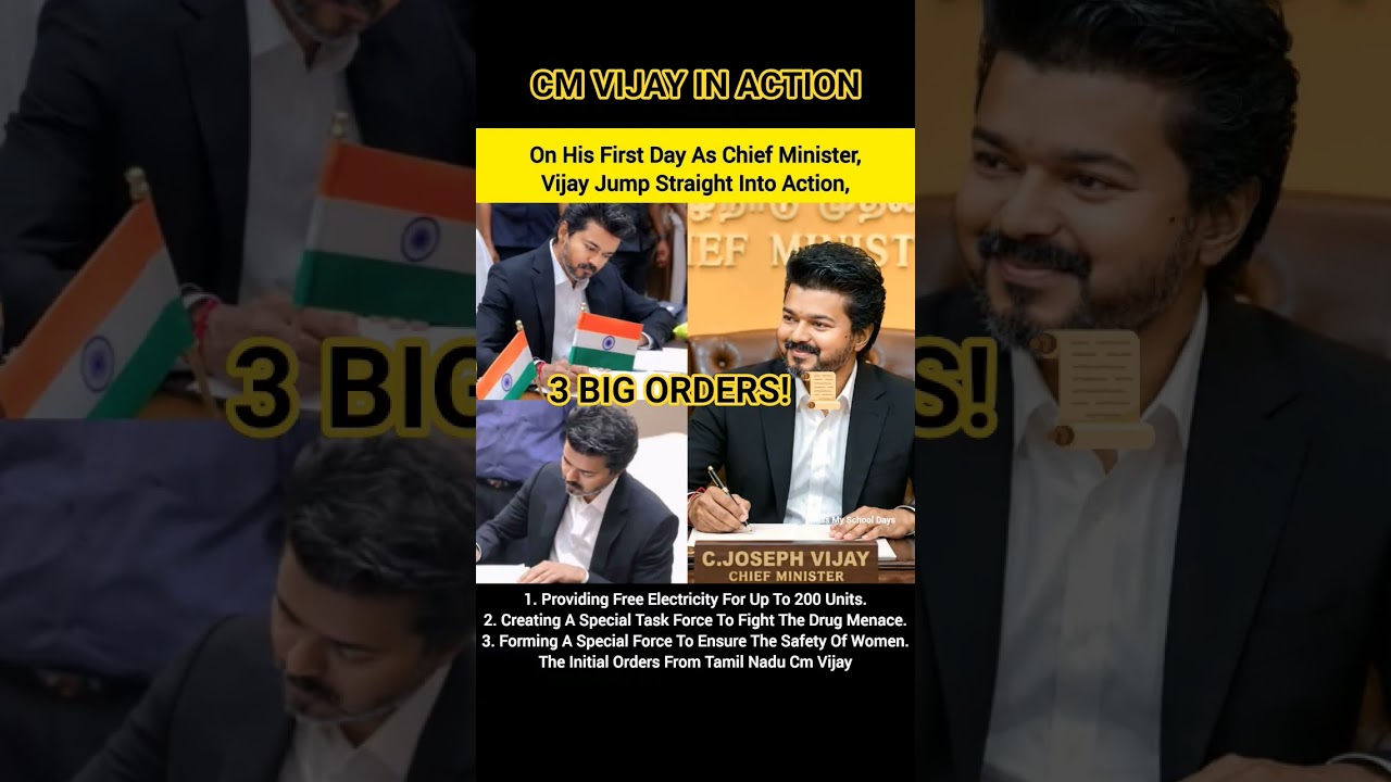 CM Vijay Jumps Straight Into Action! First Orders Out 📜