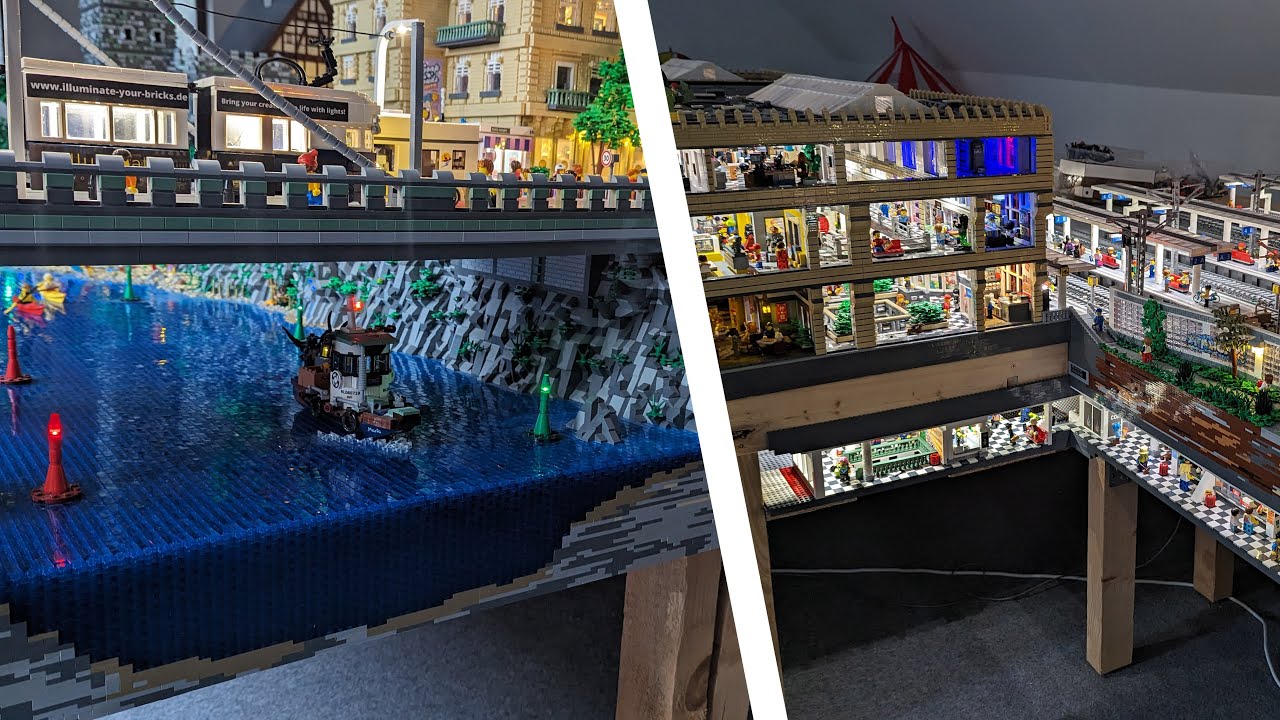 Doppel-Update: Fluss + Verbindung zwischen Bahnhof und Untergrund • BRICK WORLD LEGO® UPDATE (371)