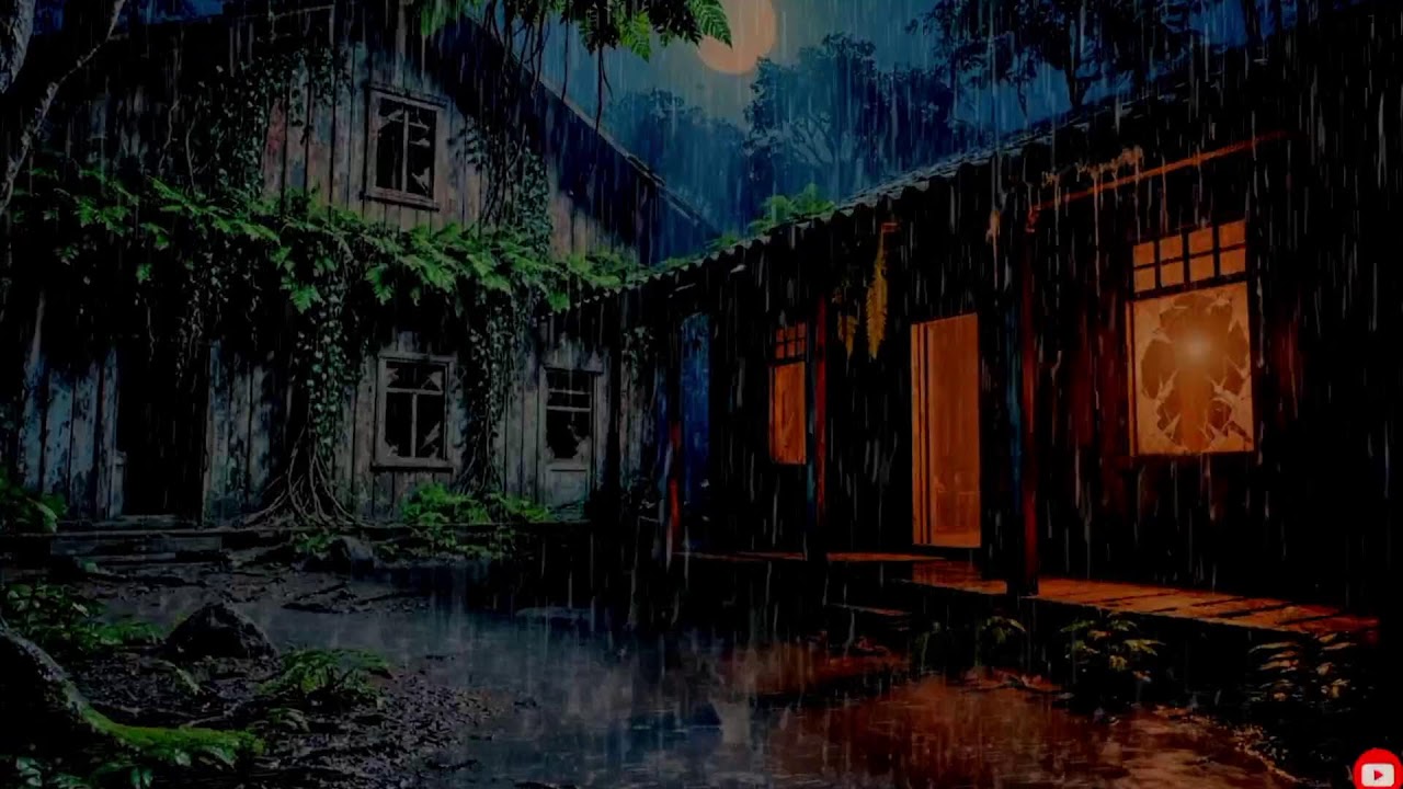 Tormenta Realista en Pueblo Abandonado 🌧️ Audio Calmante Para Dormir Toda la Noche 24/7