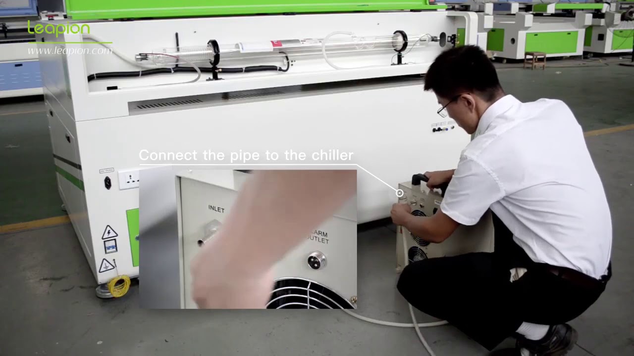 Leapion 1390 CO2 laser machine's complete installation video
