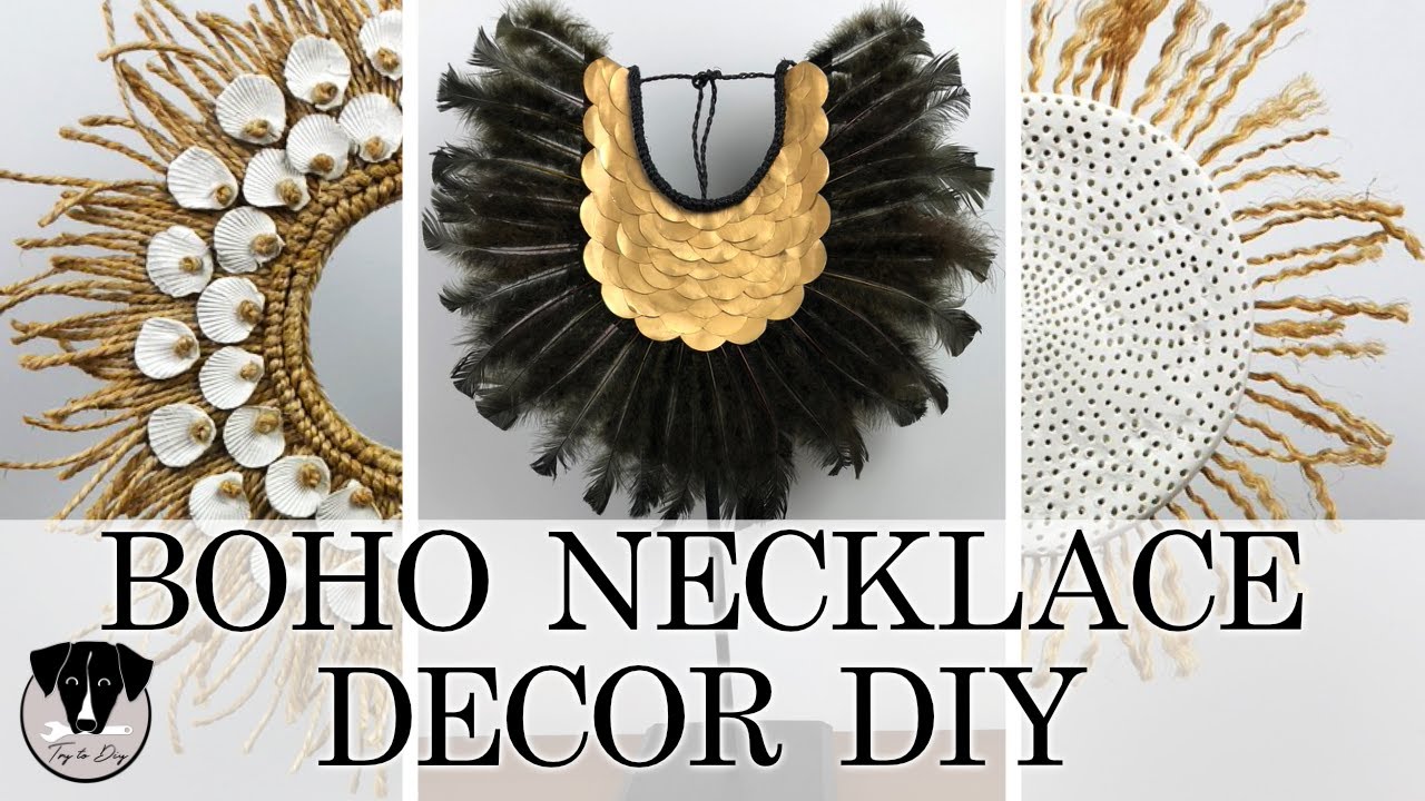 DIY BOHO TRIBAL NECKLACE WALL DECOR - PAPUA STYLE HOME DECORATION