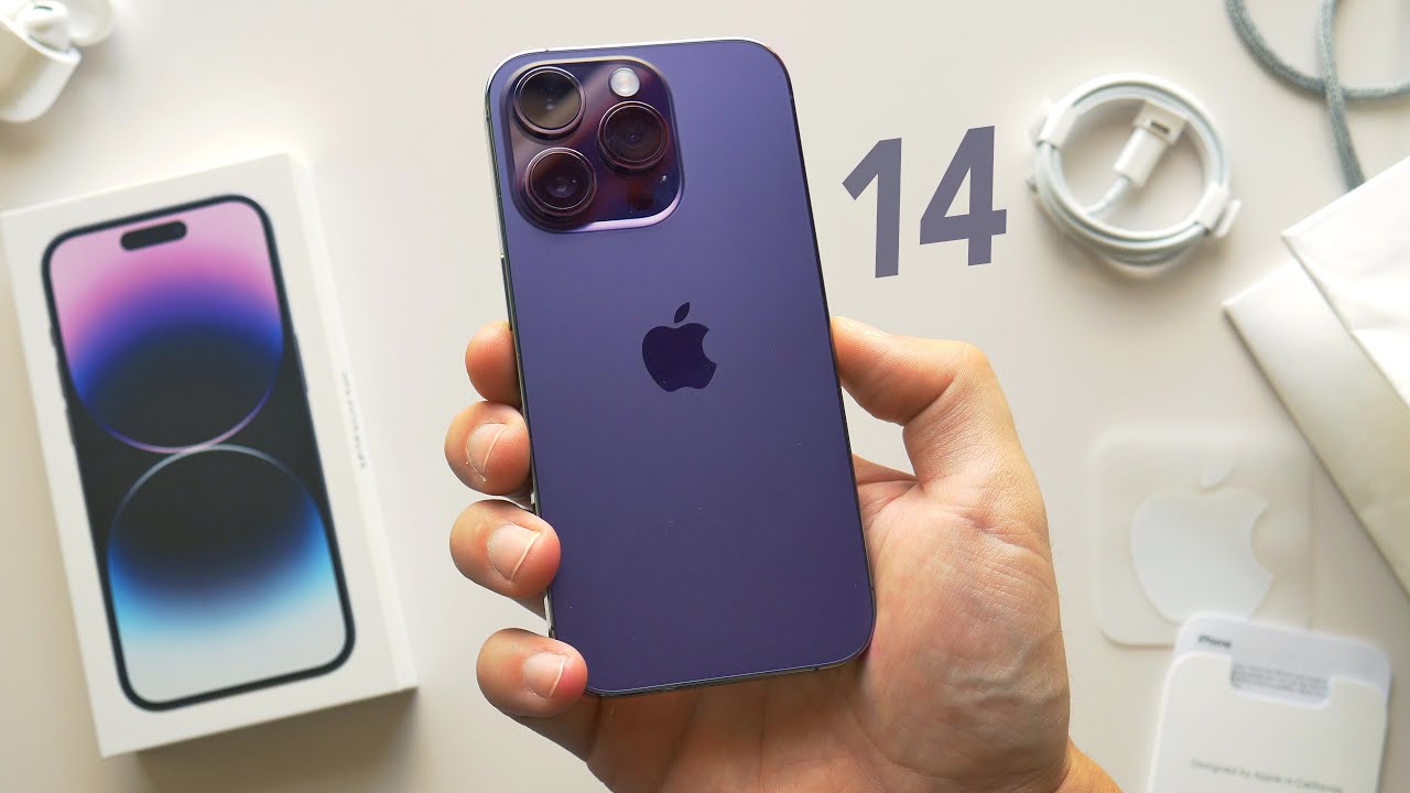 Распаковка iPhone 14 Pro, обзор и первые впечатления! (Deep Purple)