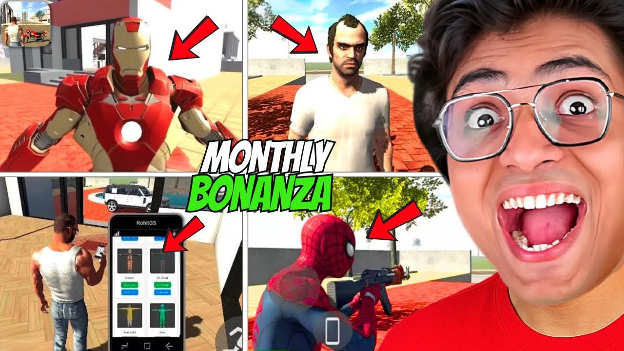 INDIAN BIKE DRIVING 3D New Monthly Bonanza Video Pt 5😱 Spiderman Character