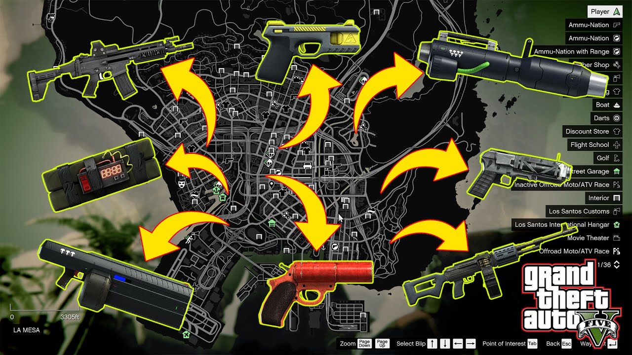 GTA V - All Updated Secret and Rare Weapon Locations! (Widowmaker, Unholy Hellbringer & Minigun)