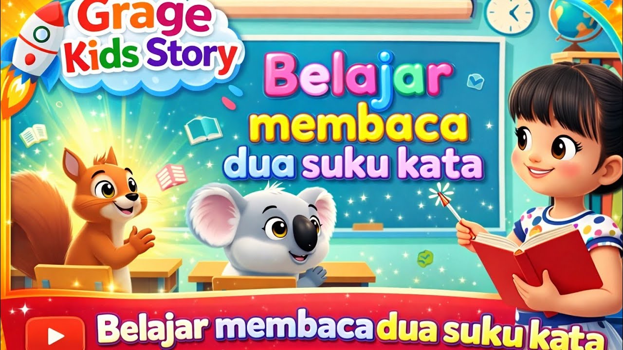 Edukasi anak balita Belajar Membaca dua suku kata untuk anak balita