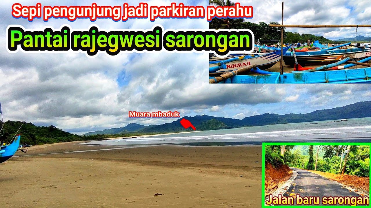 pantai rajegwesi sarongan 2022 tempat sewa kapal menuju teluk hijau + jalan akses ke teluk ijo