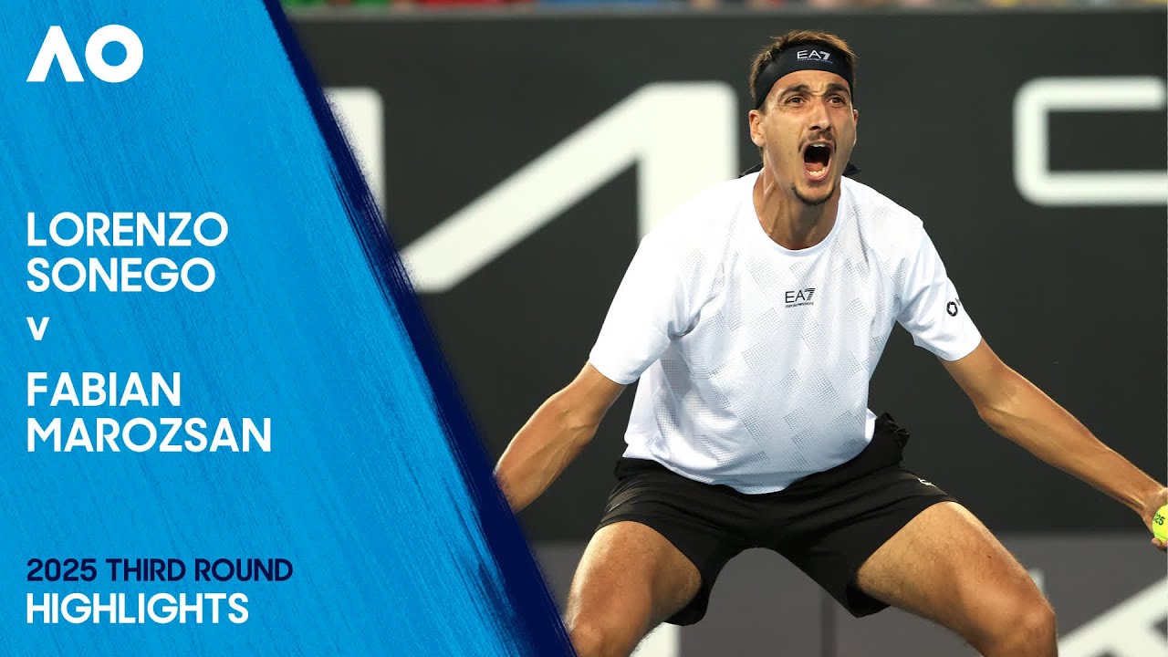 Lorenzo Sonego v Fabian Marozsan Highlights | Australian Open 2025 Third Round