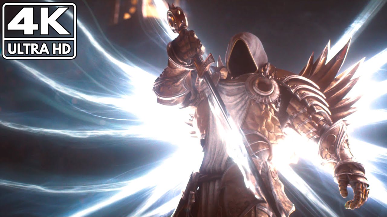 DIABLO 2 Tyrael Destroys The World Stone Scene Cinematic 4K