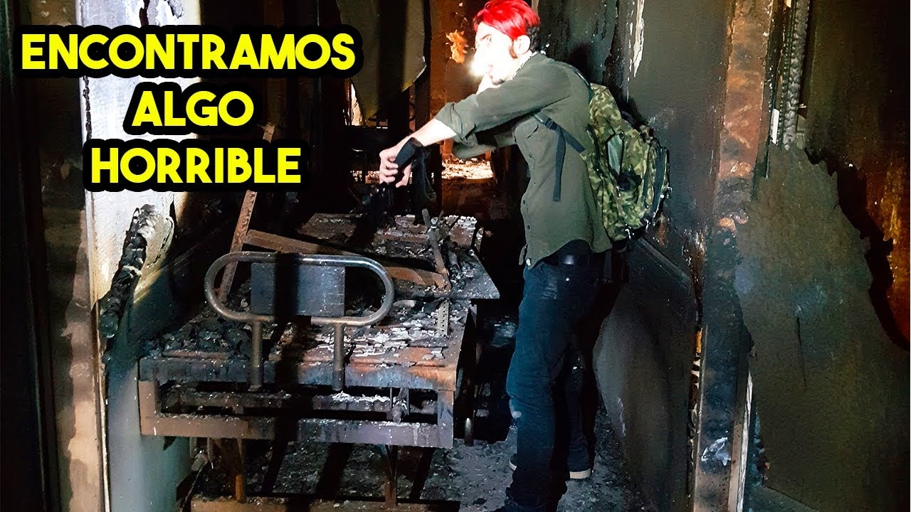 EXPLORANDO HOSPITAL INCENDIADO escuchamos ruidos extraños  #URBEX 22