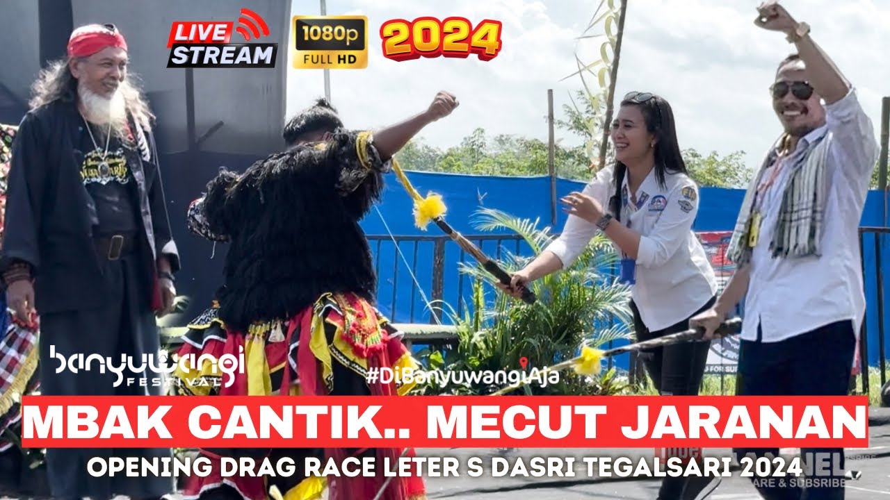 Mbak Cantik & Macan Blambangan Nyawer Jaranan Buto - Opening Drage Race Series Banyuwangi 2024