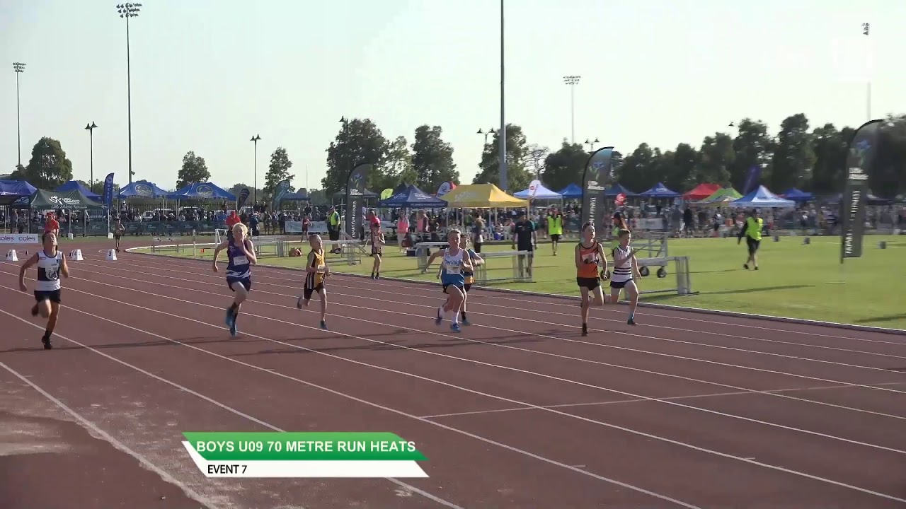 Boys U10 70m Heat 3 - 2019 State Track and Field Championships // LAVicTV