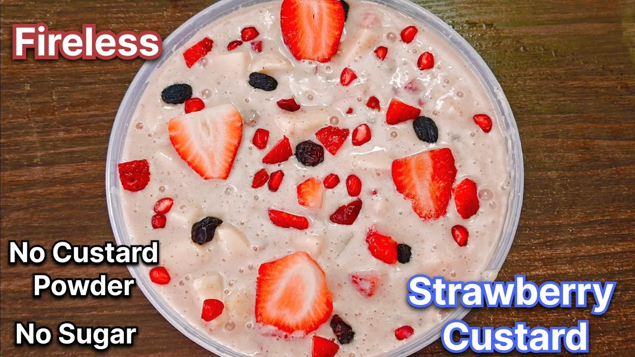 How to make strawberry dessert & Best Way to wash Strawberries Before Eating | Strawberry custard 