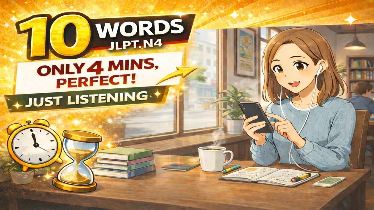 JLPT N4 word learning for busy people - Topic: life3 -JLPT N4 Level