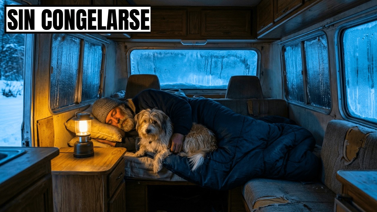 Cómo Duermen las Personas SIN Hogar en una Autocaravana Helada y sin Calefacción