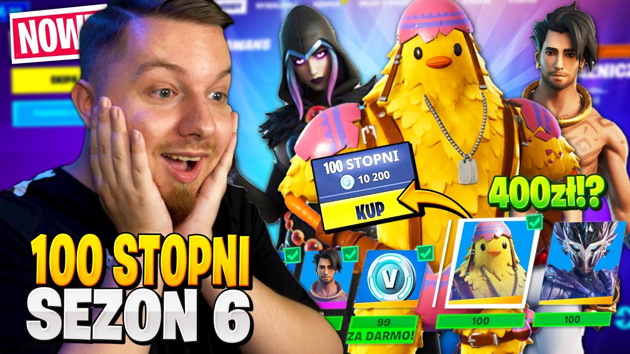 Kupiłem 100 STOPNI KARNETU w SEZON 6 w Fortnite ... (NEYMAR!)