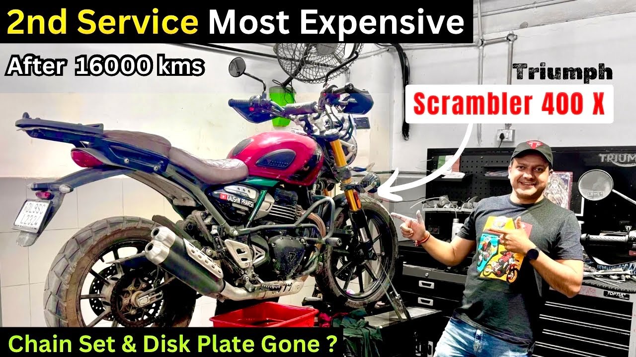 16000Kms 2nd Service Most Expensive|Triumph Scrambler 400 X