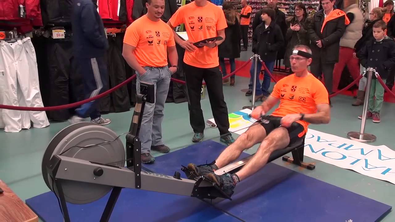 Record du monde d'aviron indoor à Châlons.