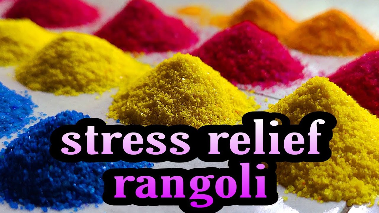 #1244 freehand rangoli designs || stress relief rangoli video