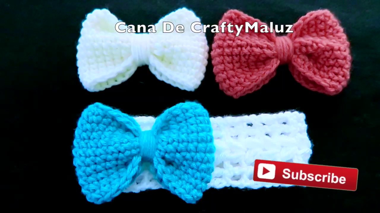 CROCHET TUTORIAL👉 Lazos O Moños a Crochet Fáciles 👍( Accesorios para Cabello)