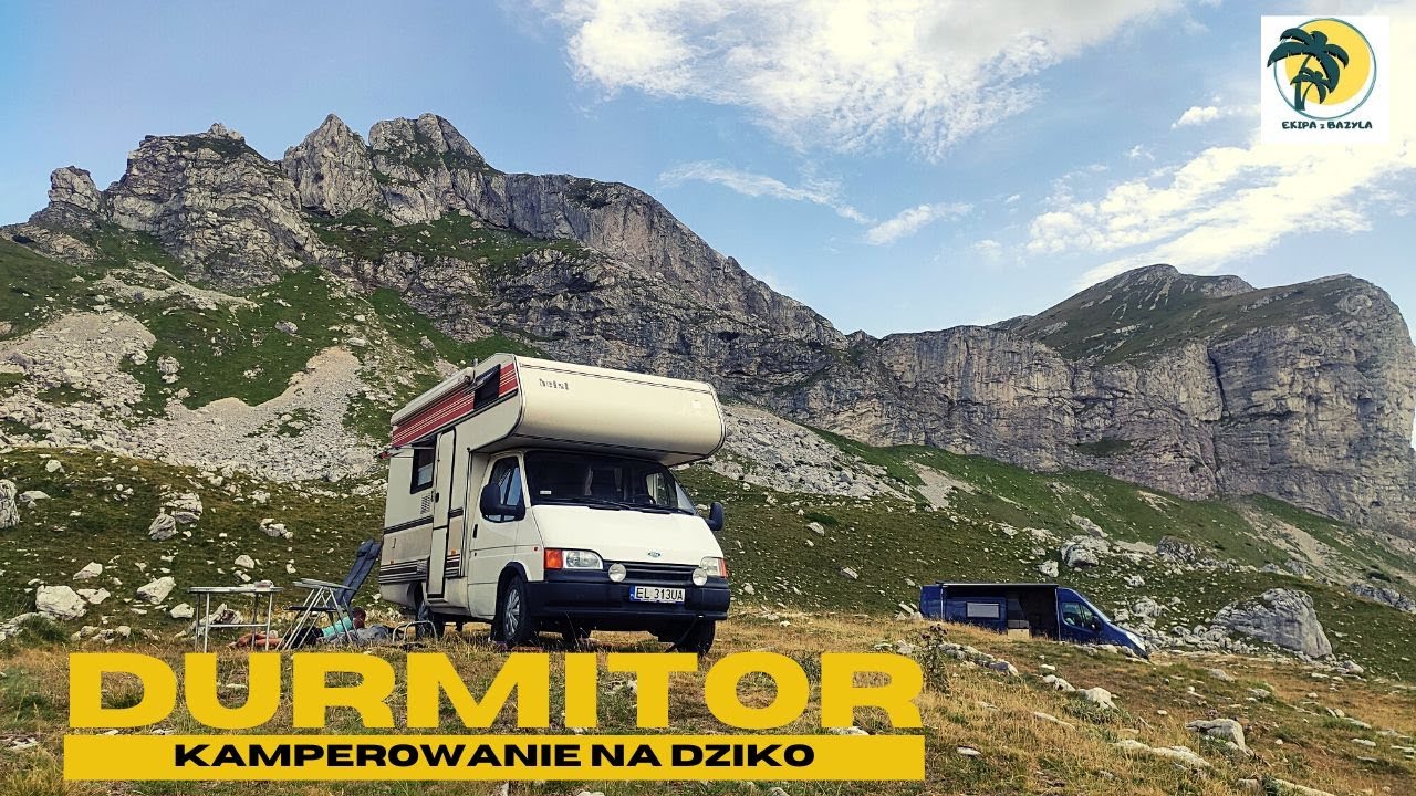 Durmitor na dziko kamperem. Wioska z 
