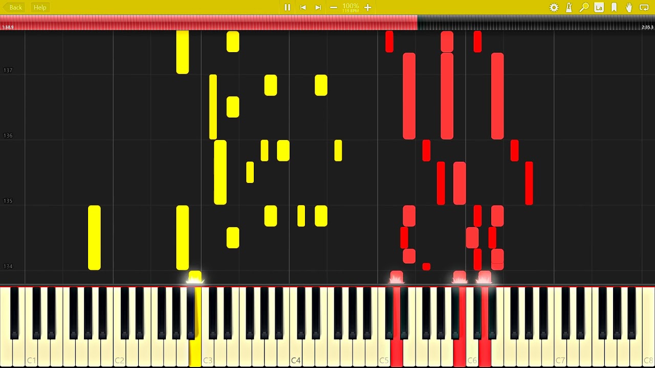 Moritz Moszkowski - Spanish Dance No. 3 in A major, Op. 12 [Synthesia Piano Tutorial]