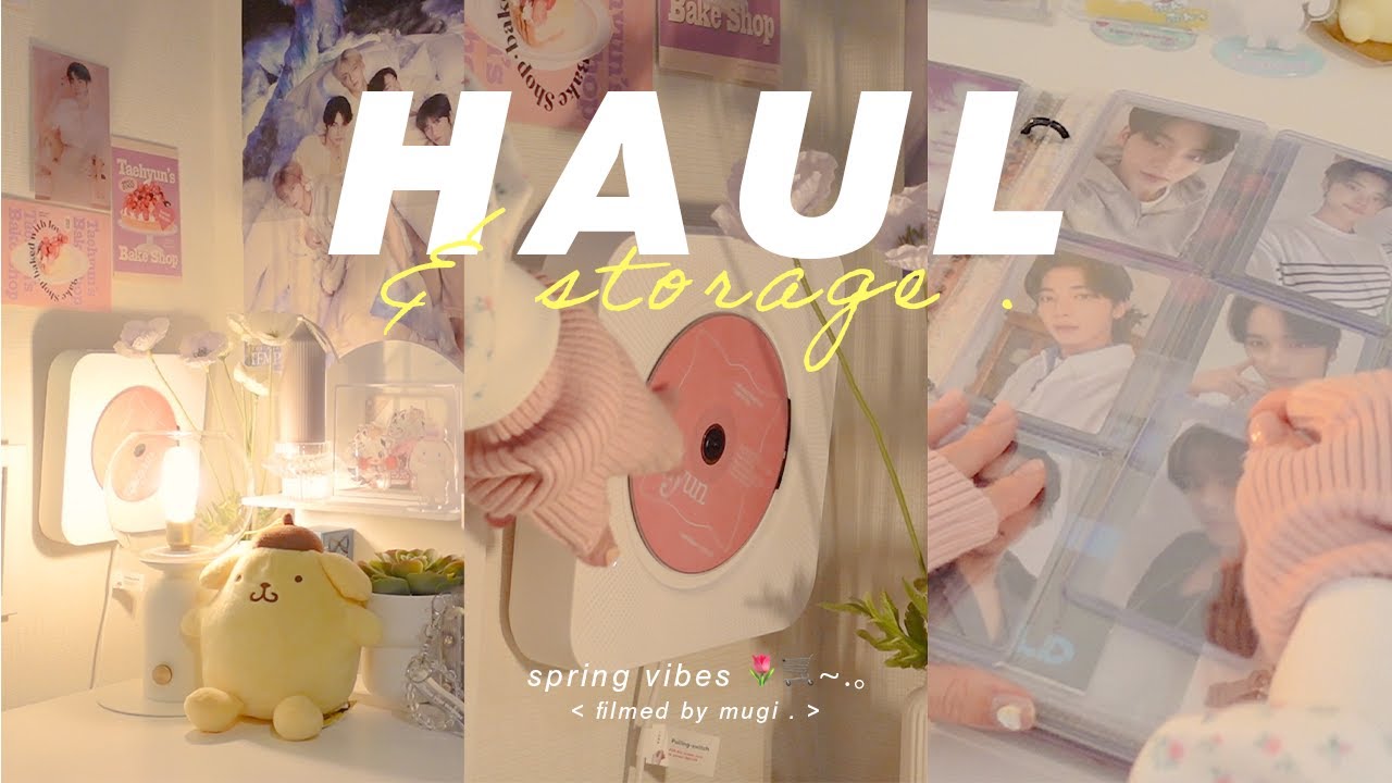 𝘩𝘢𝘶𝘭 & 𝘴𝘵𝘰𝘳𝘢𝘨𝘦 🌷🛒 .。最近のオタ活購入品いろいろ┊txtカムバアルバム開封,カンテヒョンセンイルグッズ,トレカミニフォト収納 etc. (ENG