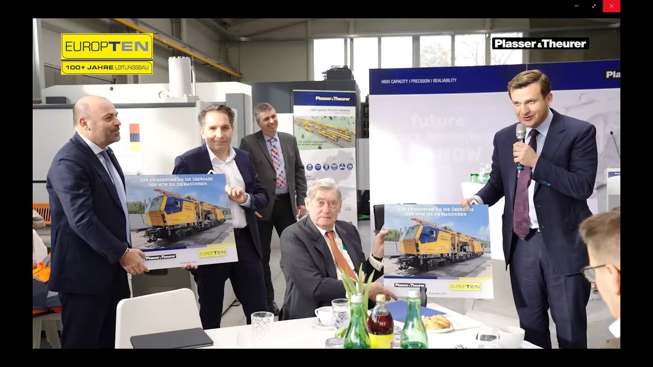 Feierliche Maschinenübergabe (MTW100) von Plasser & Theurer an EUROPTEN