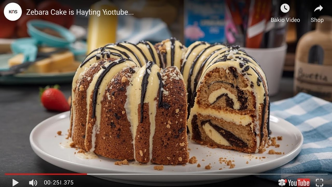 HOW TO BAKE A YUMMY ZEBRA CAKE🎂