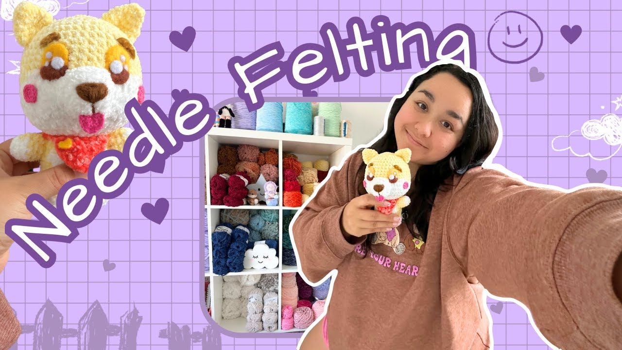 Needle Felt for Amigurumi ✨ | How I get cute kawaii eyes | How to use felt sheets for plushies 🩷