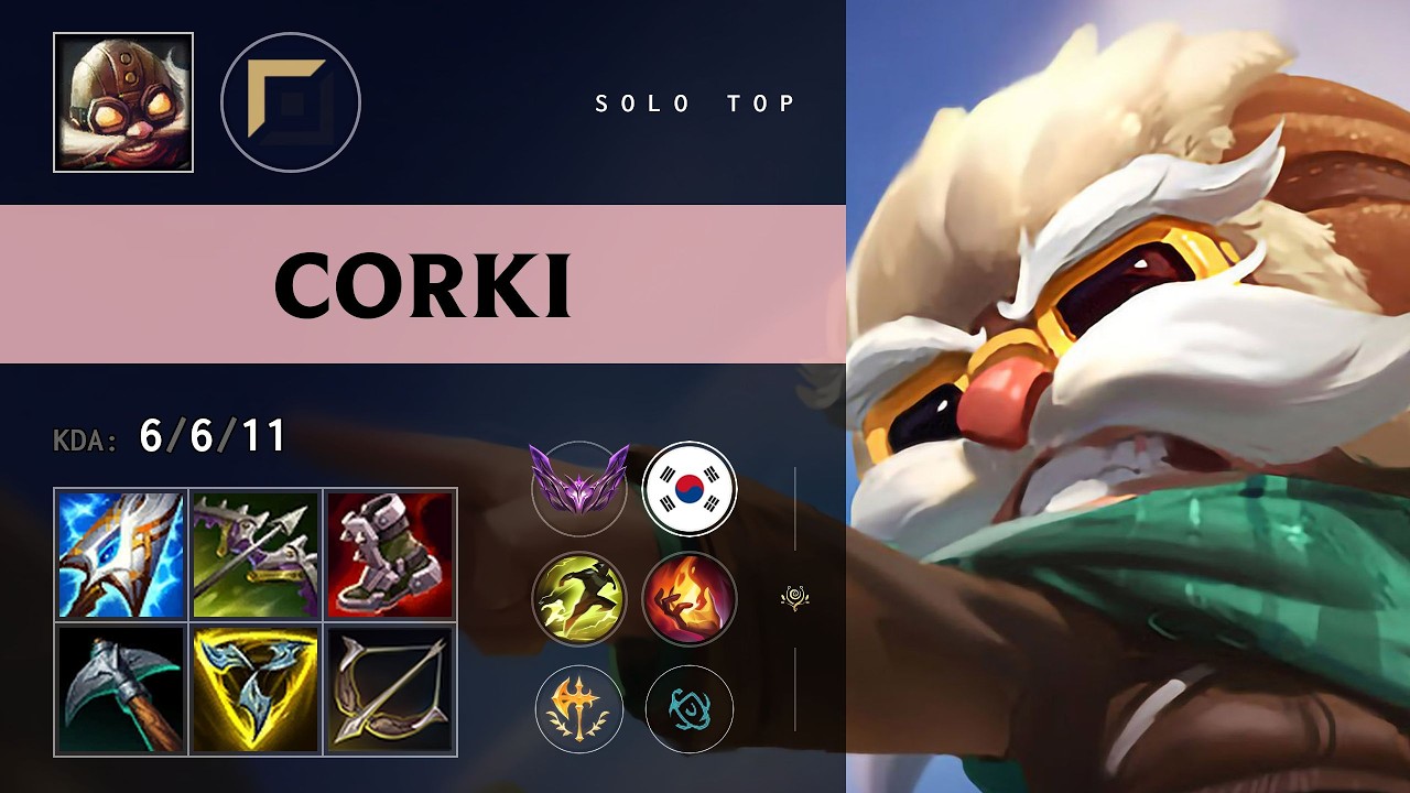 Corki Top vs Yorick - KR Master Patch 26.14