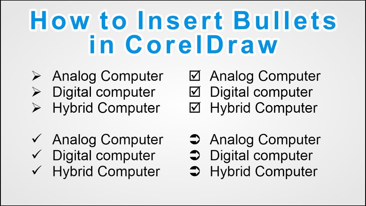 How to Insert Bullets in CorelDraw || The Easiest Way to Insert Bullets in CorelDraw || CorelDraw