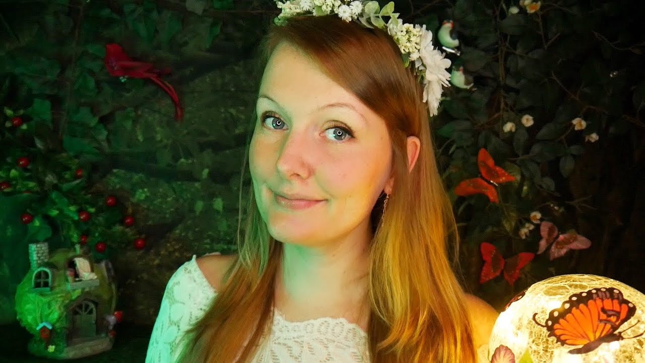 ASMR Ich kümmere mich um dich! Druidin Fiona [Personal Attention deutsch] harp music + nature sounds