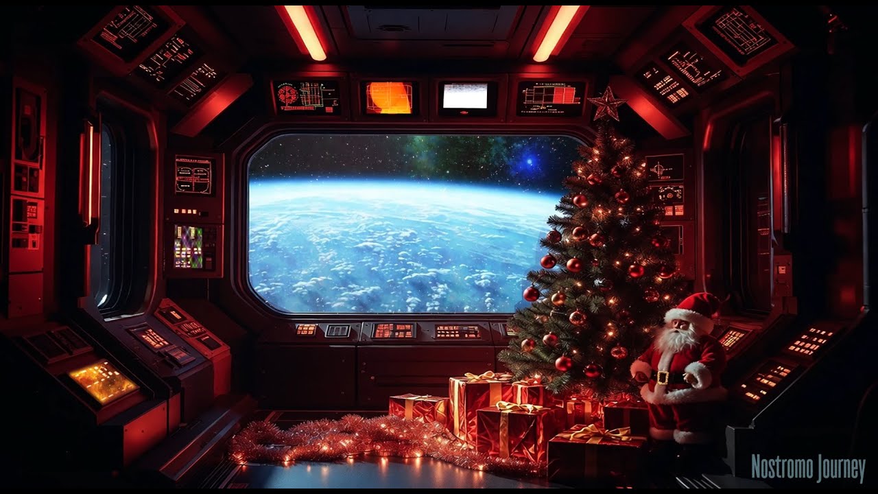Nostromo Christmas Protocol 🎄🚀 Relaxing Sci-Fi Ambient Music for Stress-Free Space Flights | 4K