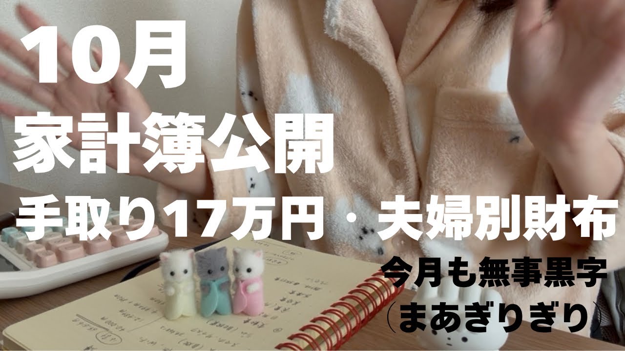 【手取り17万OL】10月の家計簿公開🌕