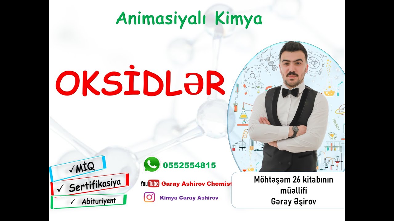 Oksidlər  #oksidler #kimya #tursular #duzlar  #kimya #chemistry #miq #sertifikasiya #abituriyent