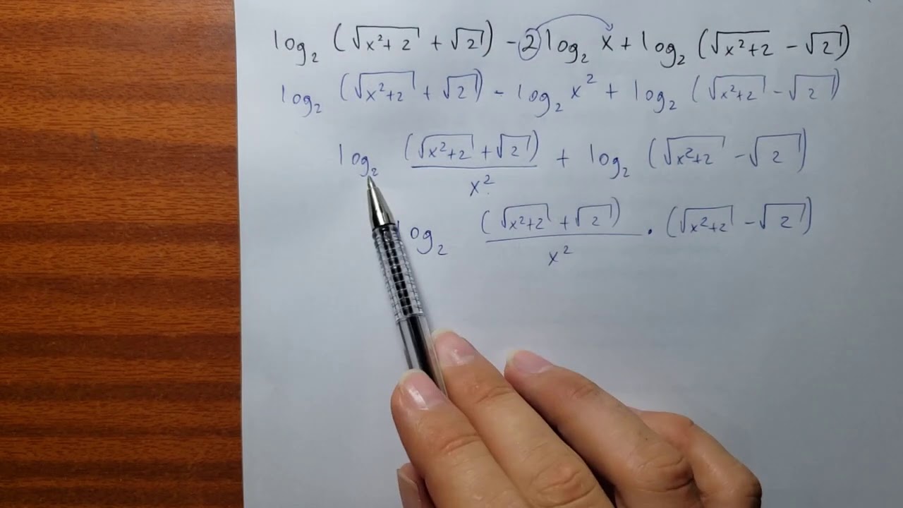 Simplificar Expresiones con propiedades logaritmicas