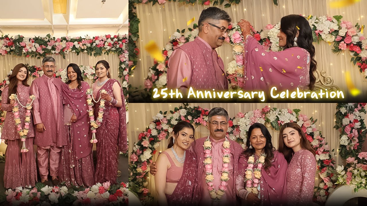 CELEBRATED MY PARENT'S 25th ANNIVERSARY🥹💍 || *emotional* || AMULYA RATTAN