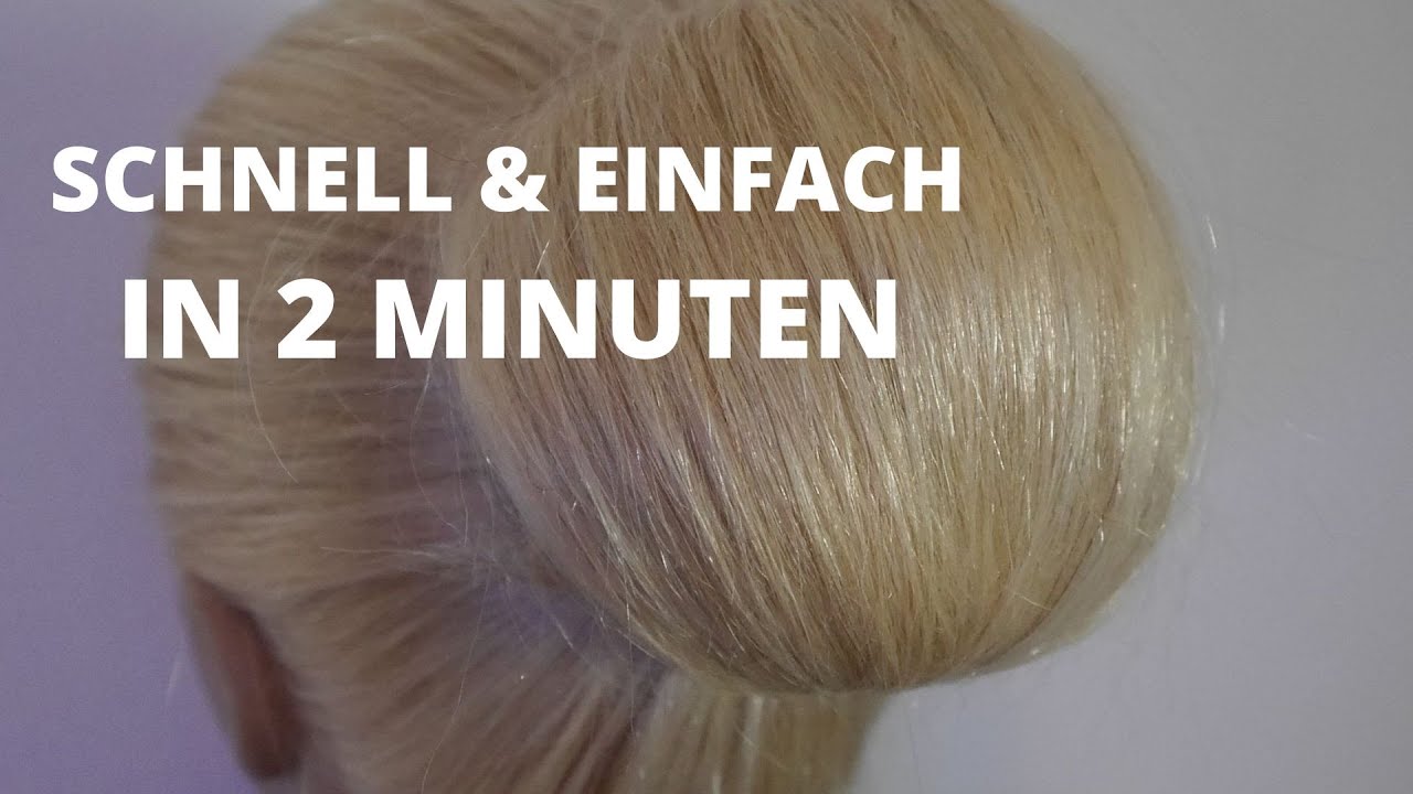 SCHNELLE & EINFACHE  FRISUR zum  selber machen:  SIMPLE & EASY HAIR BUN UPDO. Peinado rapido