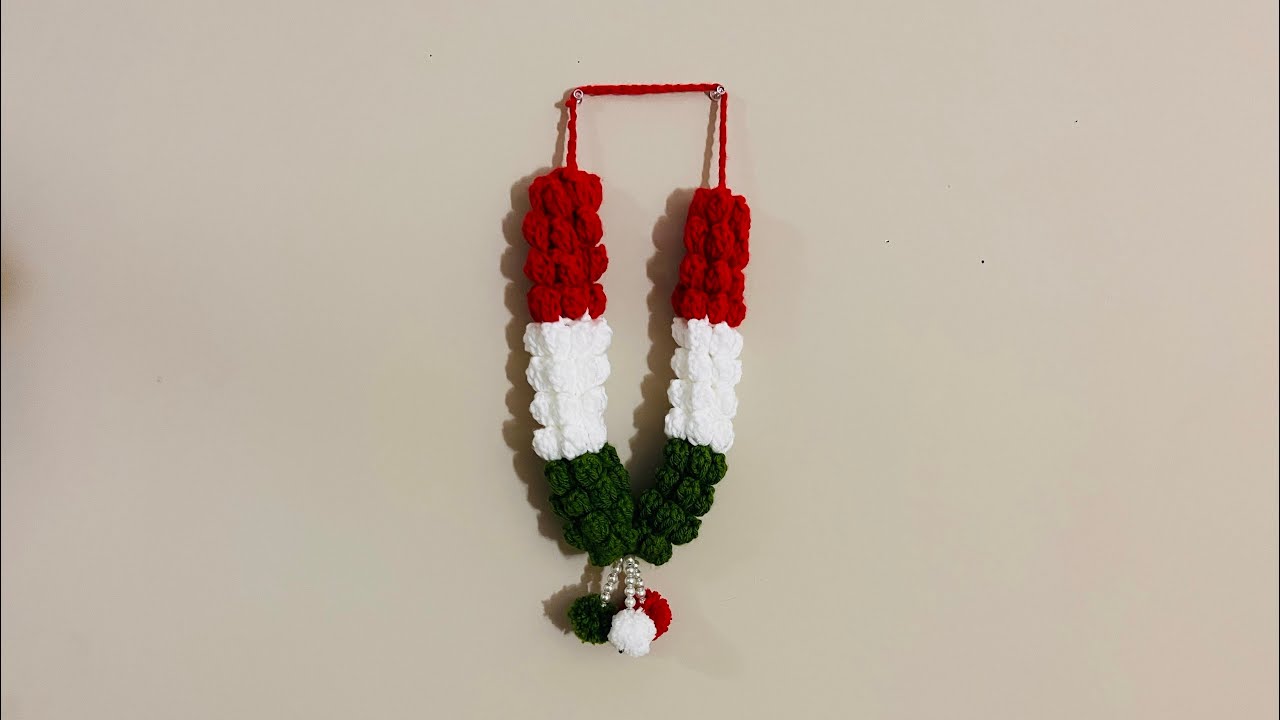 How to crochet garland | mala | क्रोशिया से माला बनाने का आसान तरीक़ा |