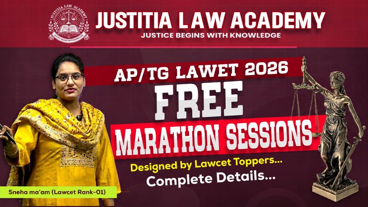 Telangana LAWCET 2026 General Knowledge SECTION A - MARATHON SERIES - JUSTITIA