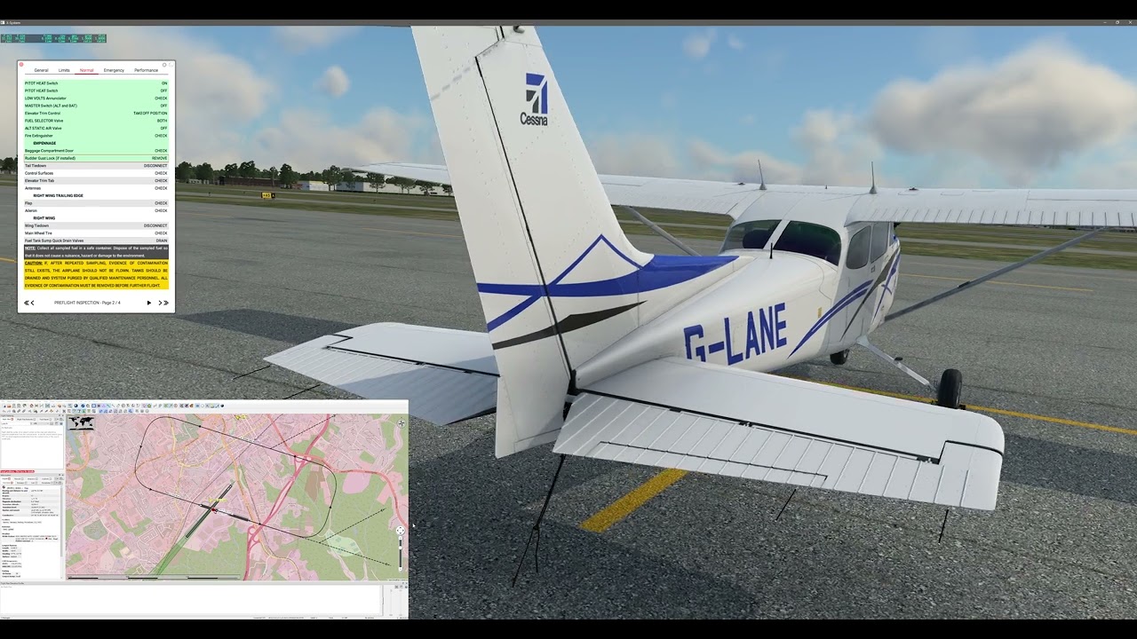 X Plane 12 KGVL Gainesville GA  AirFoilLabs C172 NG Digital G1000 Preflight and Pattern Work Part 1