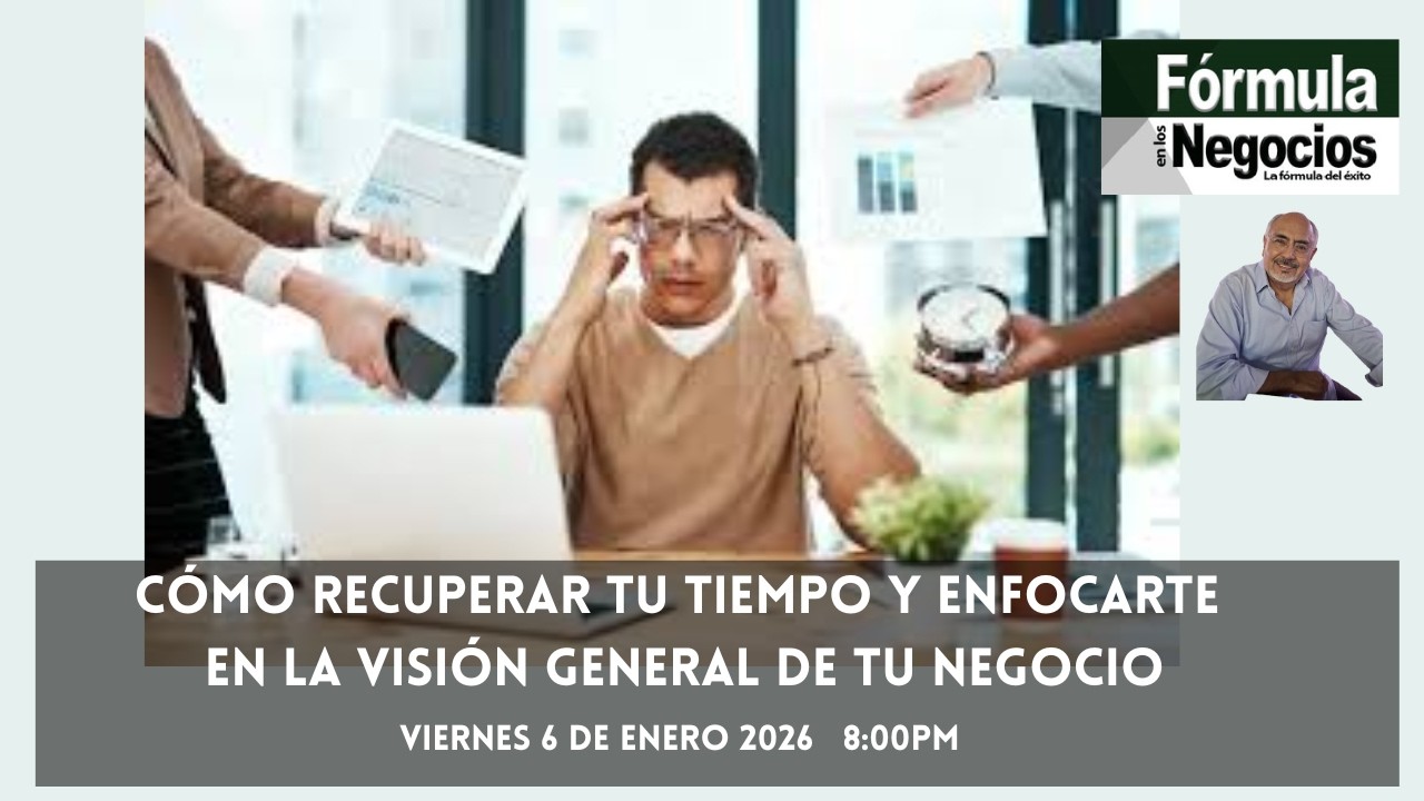 Cómo recuperar tu tiempo y enfocarte en la visión general de tu negocio