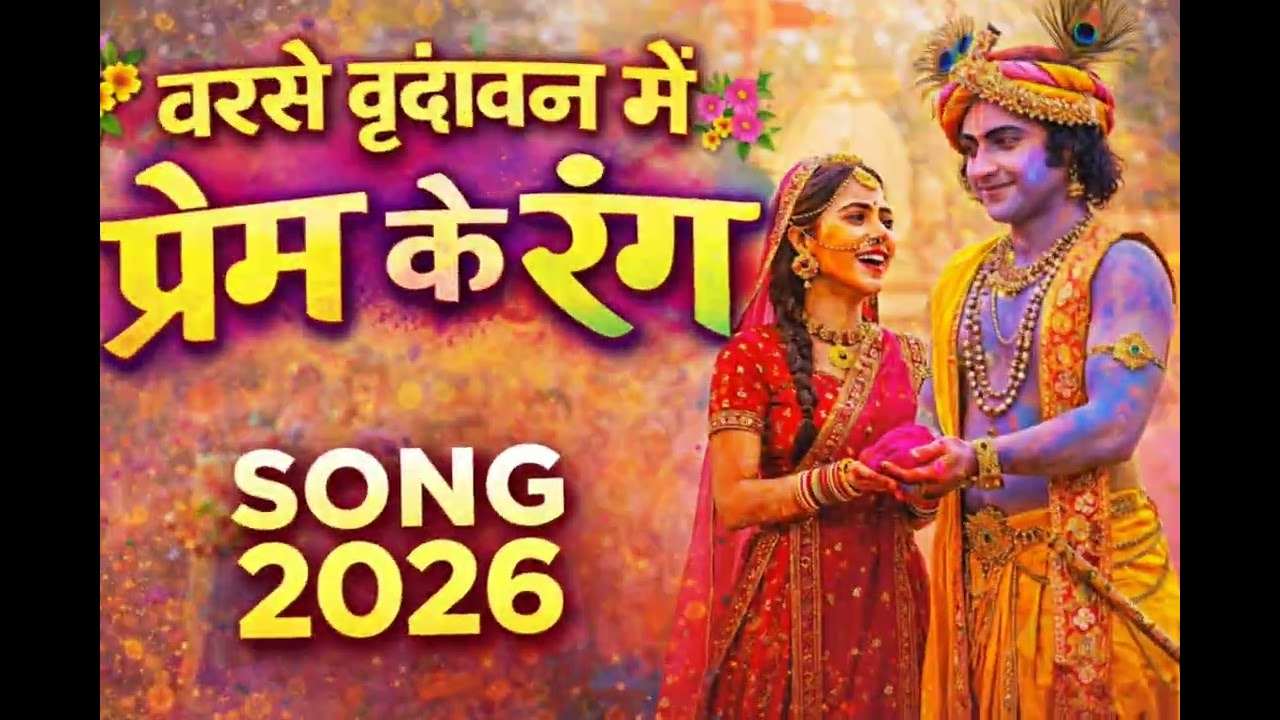 राधे कृष्ण की होली 🌸 बरसे वृंदावन में प्रेम के रंग | Radha Krishna Holi Bhajan 2026