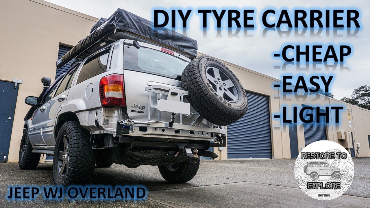 EASY DIY SWING ARM TYRE CARRIER BUILD // WJ JEEP OVERLAND