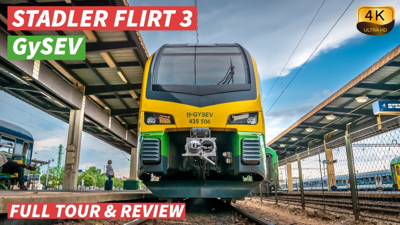 【4K】GySEV - Stadler Flirt 3 - полный тур и обзор - с субтитрами [CC]