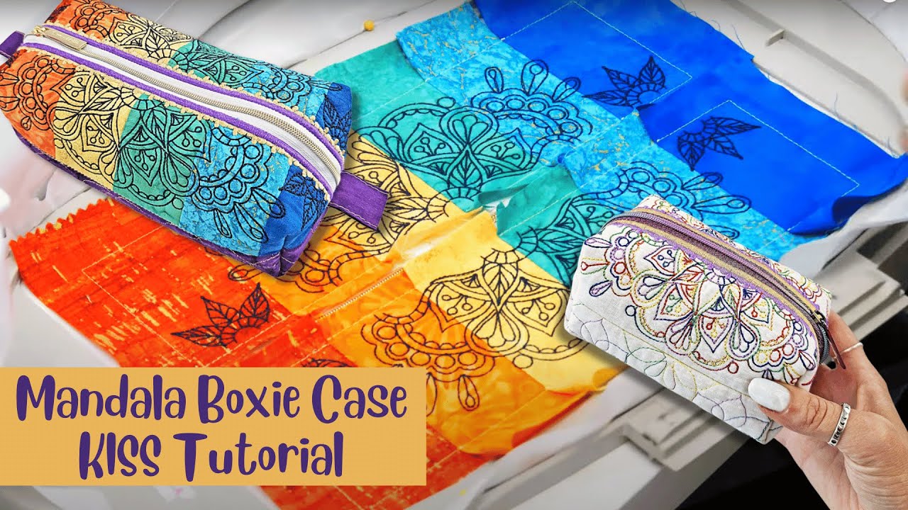 Как сделать простой чехол для хранения мандал | Простой проект по шитью и машинной вышивке своими...