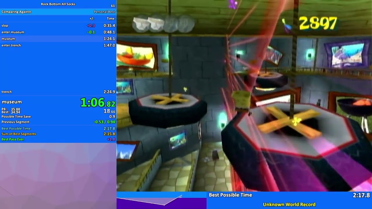 (2:16.733) Рекорд мира по скоростному прохождению игры «Губка Боб: Битва за Бикини Боттом» в Рок ...